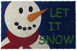 Let It Snow Coir Door Mats